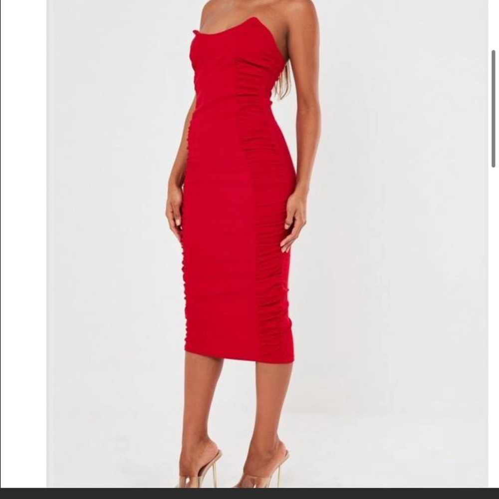 Red MIDI dress